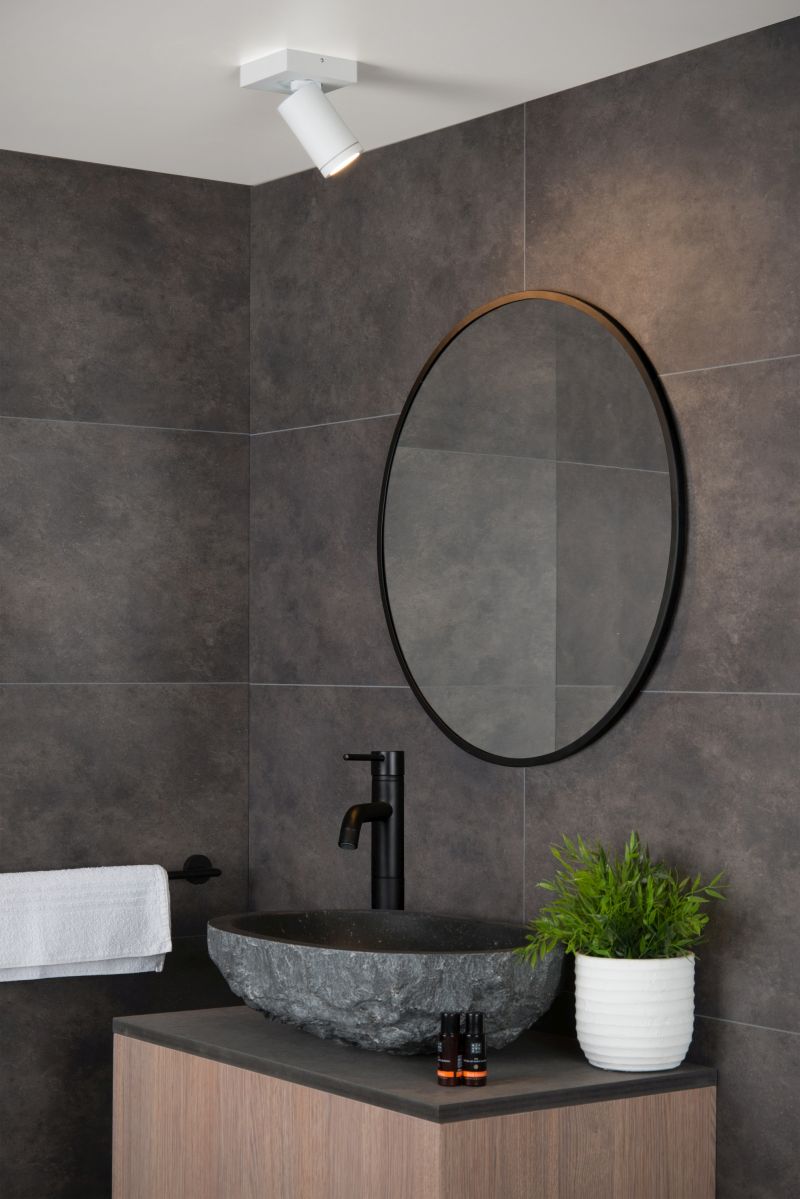 Lucide TAYLOR - Stropné bodové svietidlo Kúpeľňa - LED Dim to warm - GU10 - 1x5W 2200K/3000K - IP44 - White